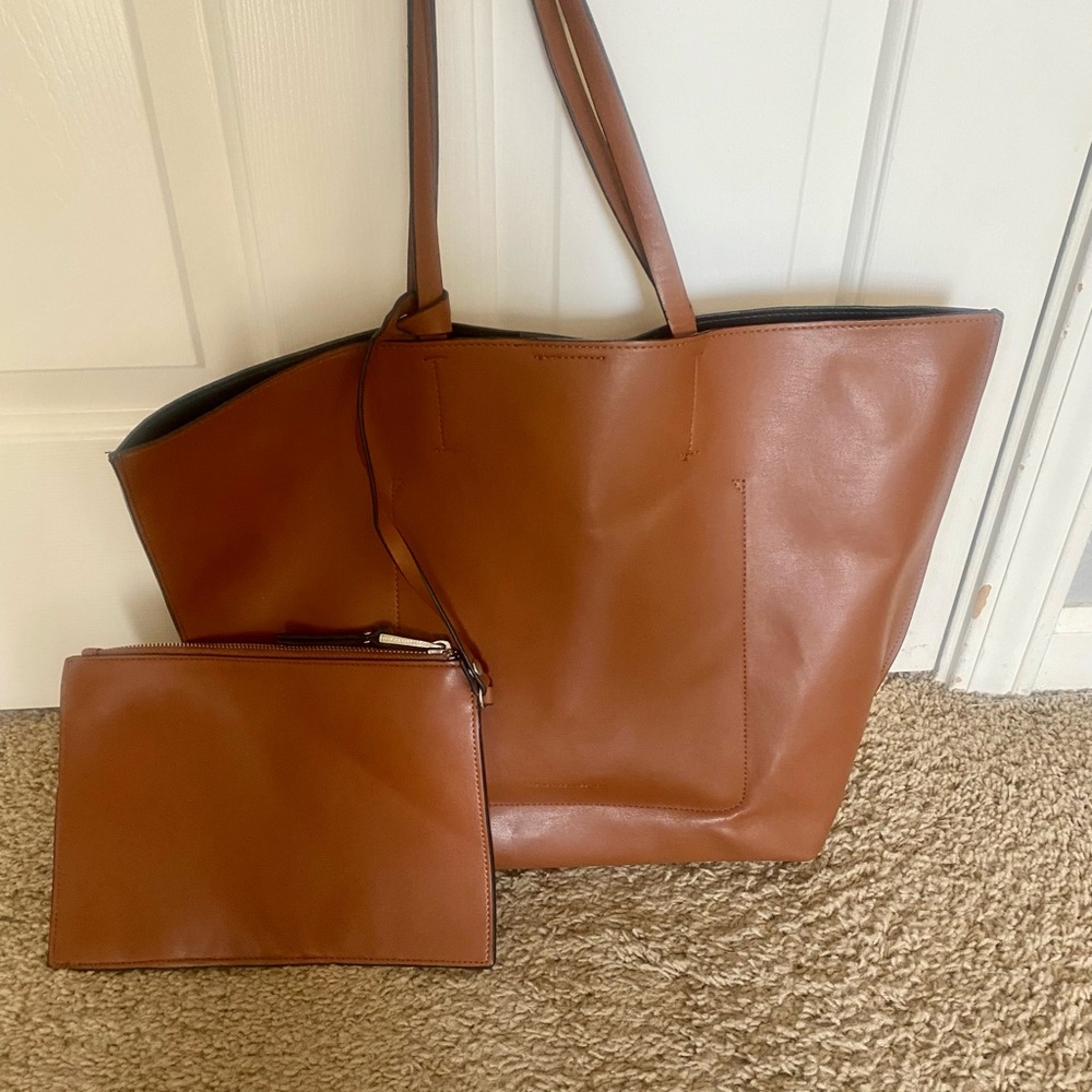 French Connection Tote with detachable pouch